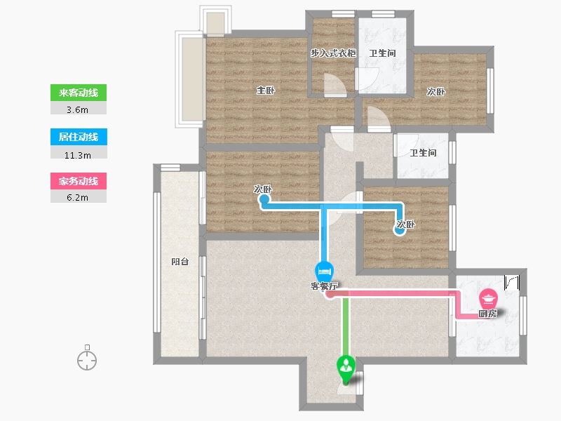 陕西省-宝鸡市-吾悦华府-112.00-户型库-动静线