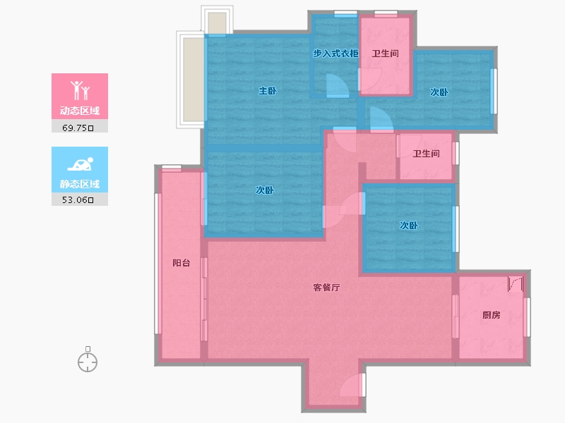 陕西省-宝鸡市-吾悦华府-112.00-户型库-动静分区