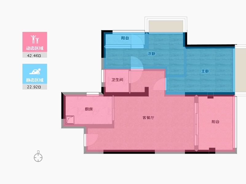 广东省-深圳市-壹城中心3区-70.00-户型库-动静分区