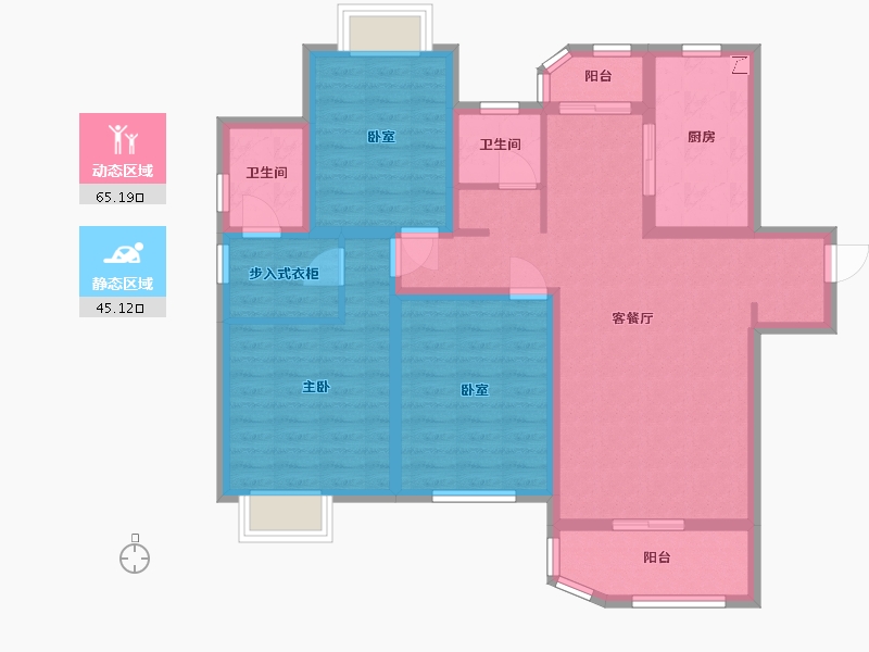 山东省-济南市-外海中央花园-120.00-户型库-动静分区