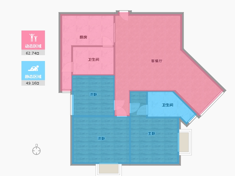 重庆-重庆市-怡丰·海韵豪园-100.00-户型库-动静分区