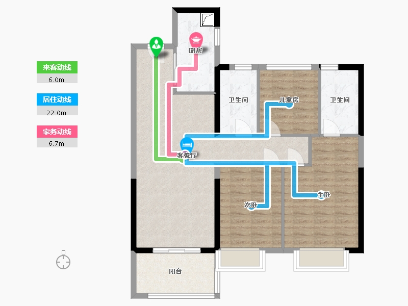 福建省-福州市-金域时代-95.00-户型库-动静线