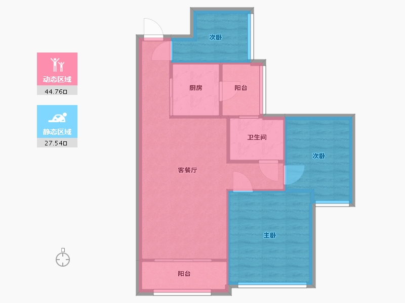 广东省-佛山市-龙光天湖华府-100.00-户型库-动静分区