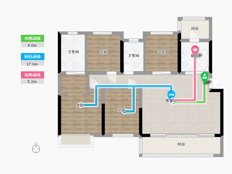 四川省-成都市-光明蓉府-106.00-户型库-动静线