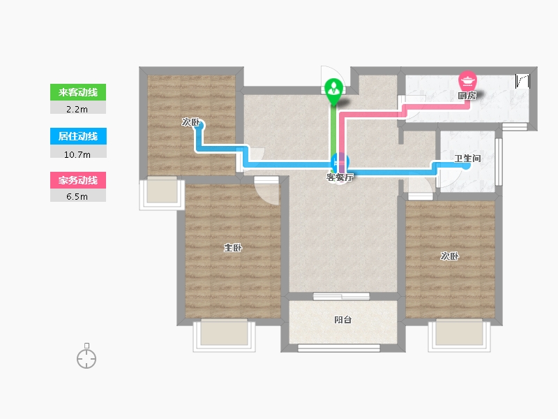 河南省-安阳市-旺龙·荣盛华府-89.00-户型库-动静线