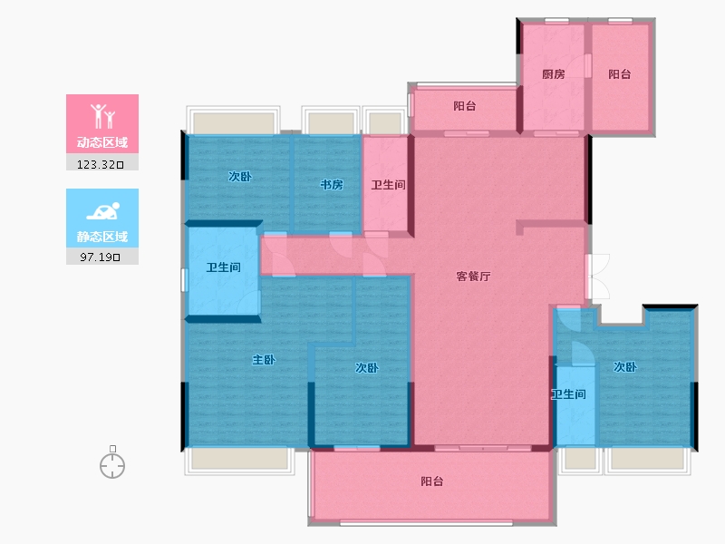 安徽省-蚌埠市-碧桂园黄金时代-200.00-户型库-动静分区