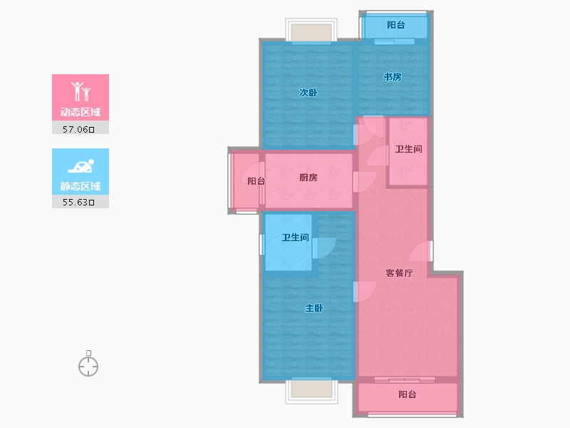 山东省-潍坊市-凤凰城-100.00-户型库-动静分区