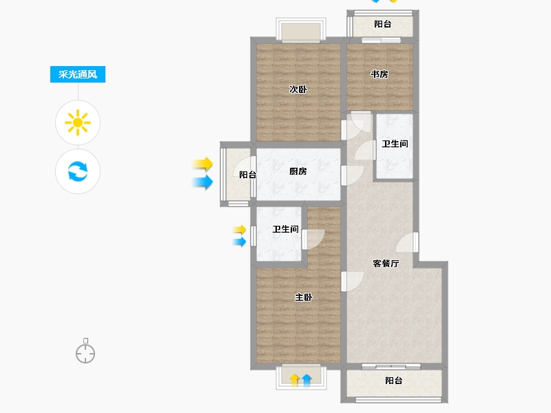 山东省-潍坊市-凤凰城-100.00-户型库-采光通风