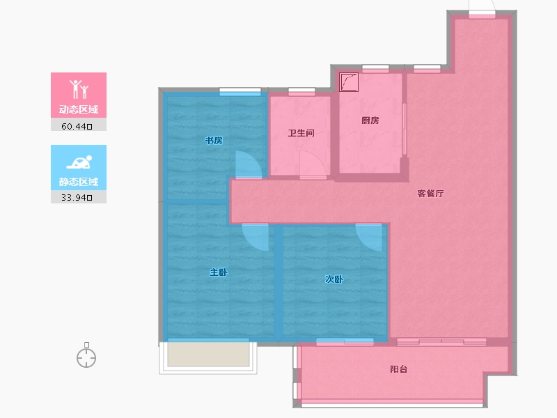 江苏省-常州市-遥光辰苑-85.00-户型库-动静分区