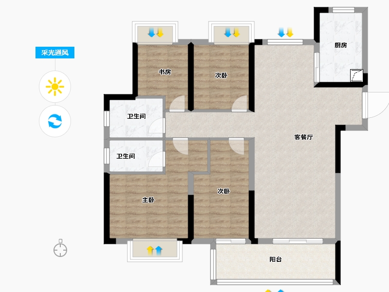 江西省-九江市-保利庐山林语-100.00-户型库-采光通风