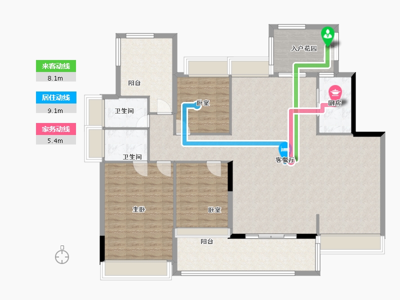 广东省-惠州市-惠阳星河丹堤-N区-160.00-户型库-动静线