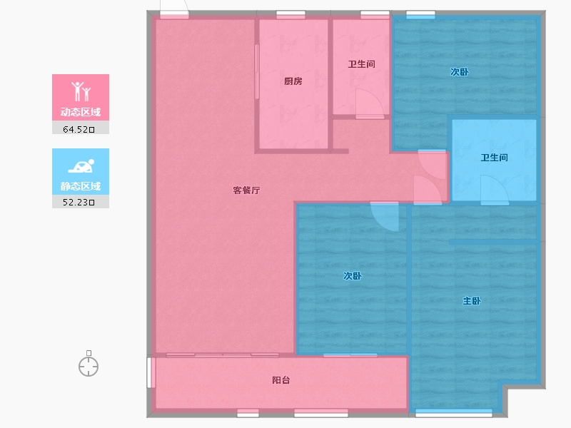 江苏省-无锡市-澄堡-107.87-户型库-动静分区