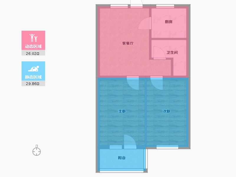 北京-北京市-安慧里-44.58-户型库-动静分区