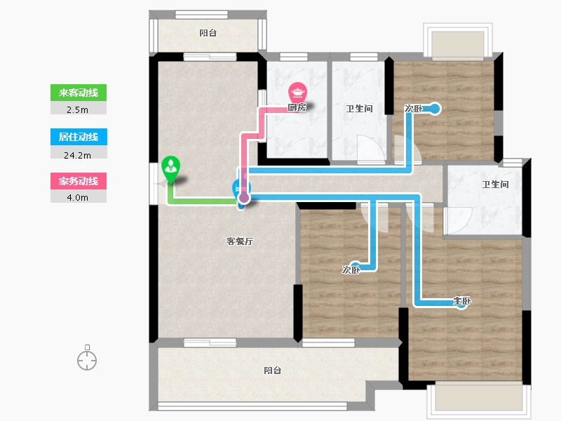 湖北省-随州市-御景南山-110.00-户型库-动静线