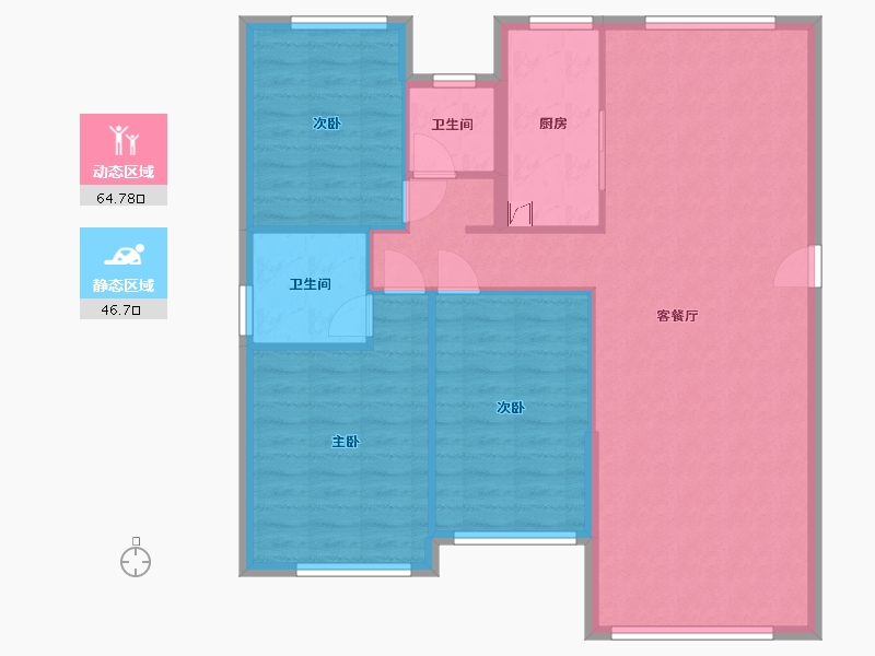 湖北省-十堰市-汉江璟城-100.00-户型库-动静分区