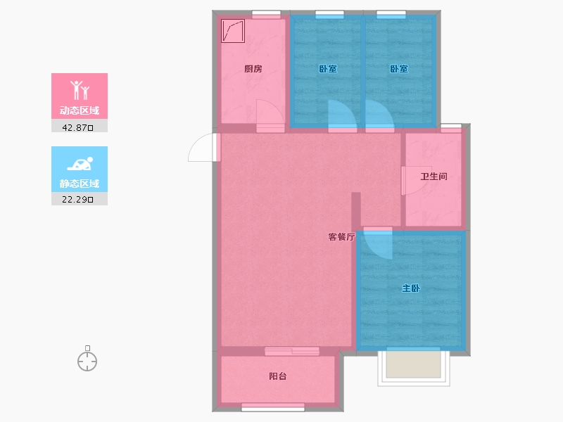 河北省-石家庄市-润都御园-70.00-户型库-动静分区