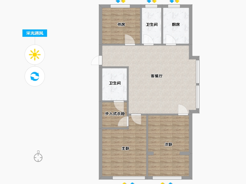 山东省-青岛市-青特地铁花屿城-89.00-户型库-采光通风