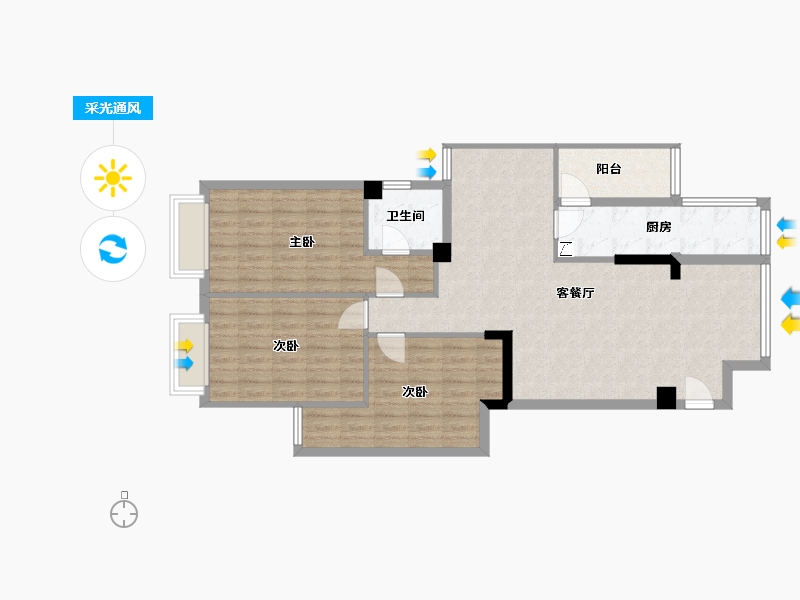 海南省-琼海市-邮政家园-100.00-户型库-采光通风