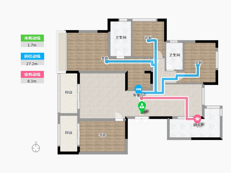 陕西省-西安市-白桦林溪-150.00-户型库-动静线