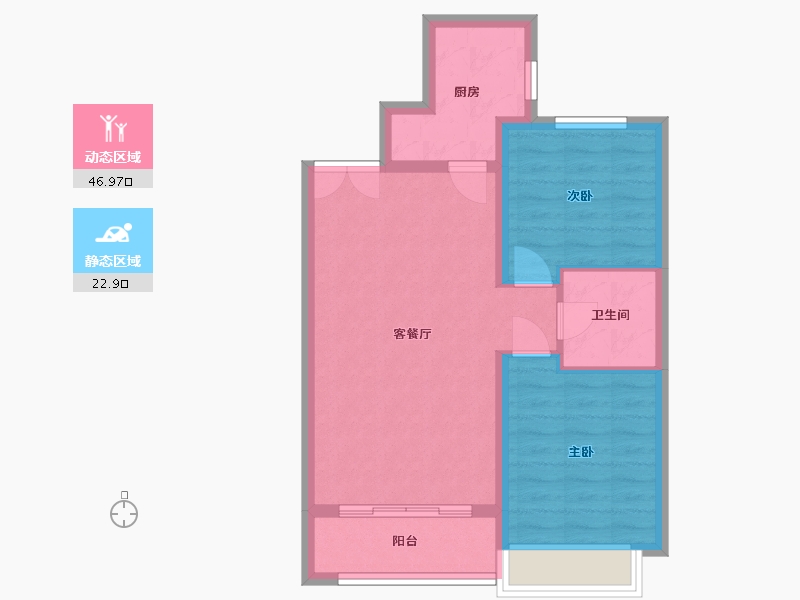 内蒙古自治区-兴安盟-中豪城市之星二期-69.85-户型库-动静分区