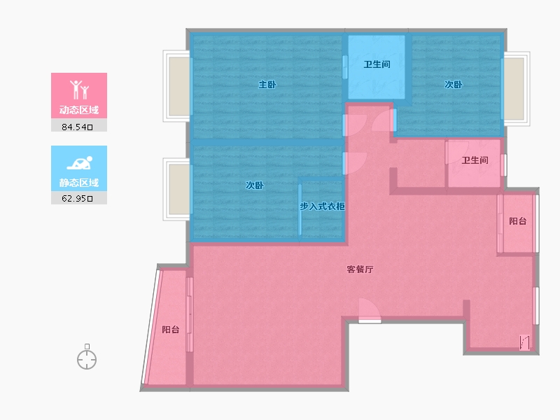 北京-北京市-丽湖馨居-133.40-户型库-动静分区