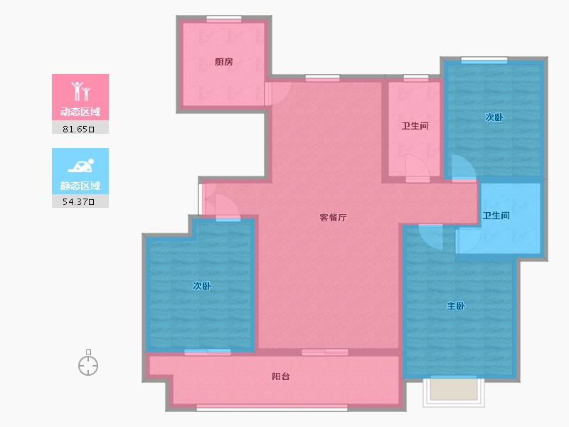 安徽省-宿州市-黄庄安置区-122.00-户型库-动静分区