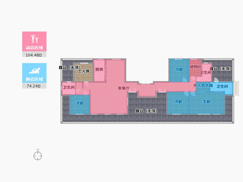 山东省-潍坊市-华邦·翰林苑南苑-182.00-户型库-动静分区