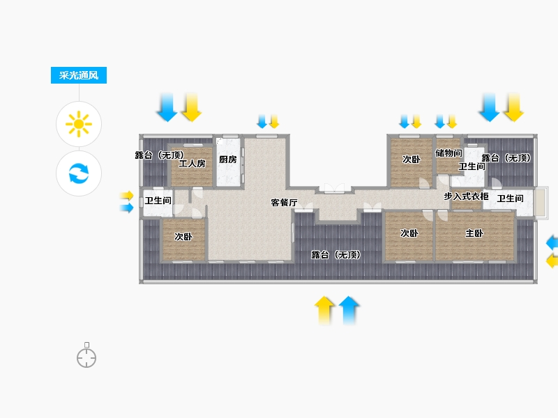 山东省-潍坊市-华邦·翰林苑南苑-182.00-户型库-采光通风