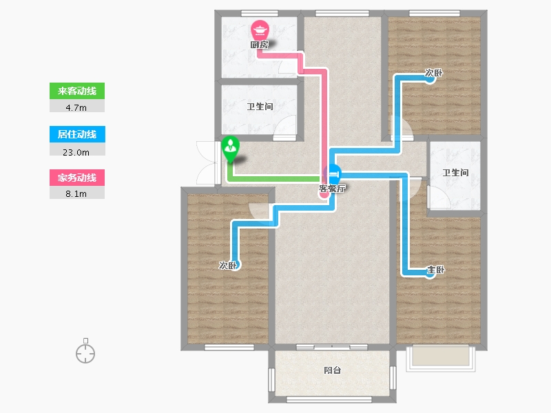 河北省-邢台市-时代-136.90-户型库-动静线