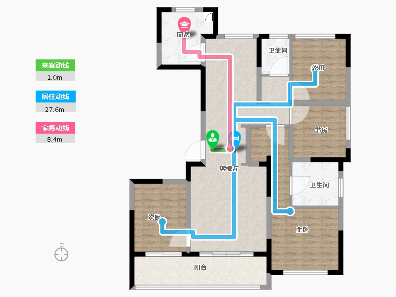 河南省-郑州市-东方宸院-115.68-户型库-动静线