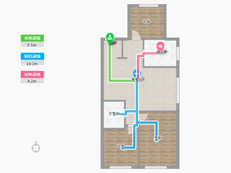 辽宁省-沈阳市-中海和平之门 天际-85.00-户型库-动静线