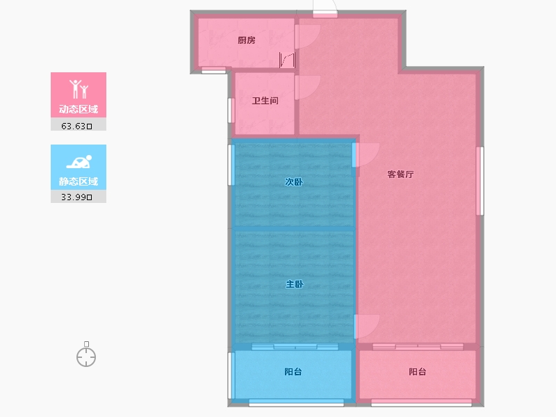 湖南省-长沙市-恩瑞御西湖-96.00-户型库-动静分区