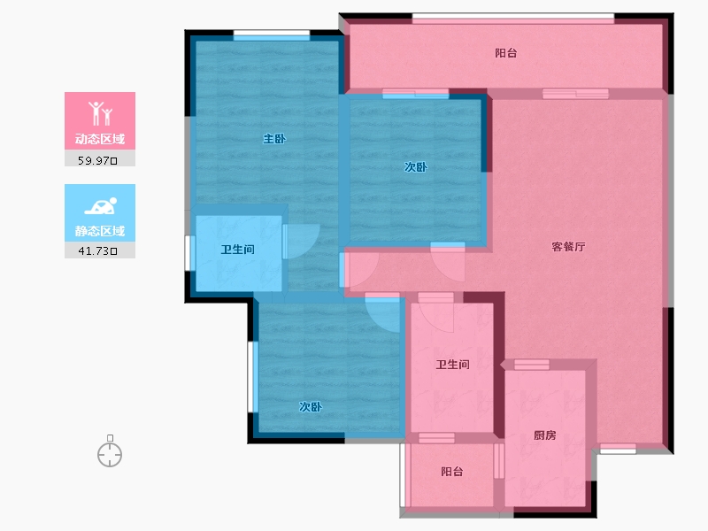 四川省-遂宁市-正黄金域香江-89.00-户型库-动静分区