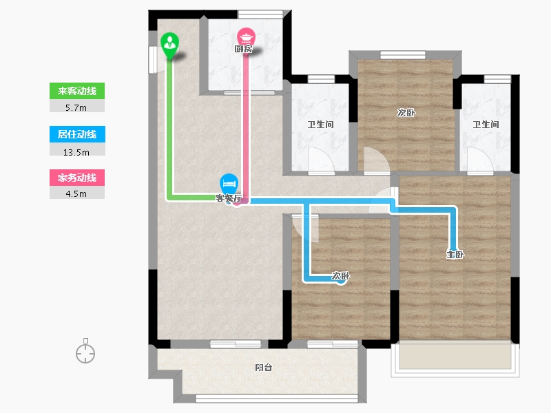 浙江省-丽水市-新建-89.00-户型库-动静线