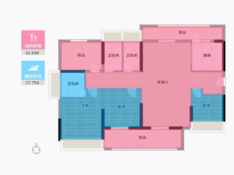 广东省-云浮市-御龙山水-112.00-户型库-动静分区