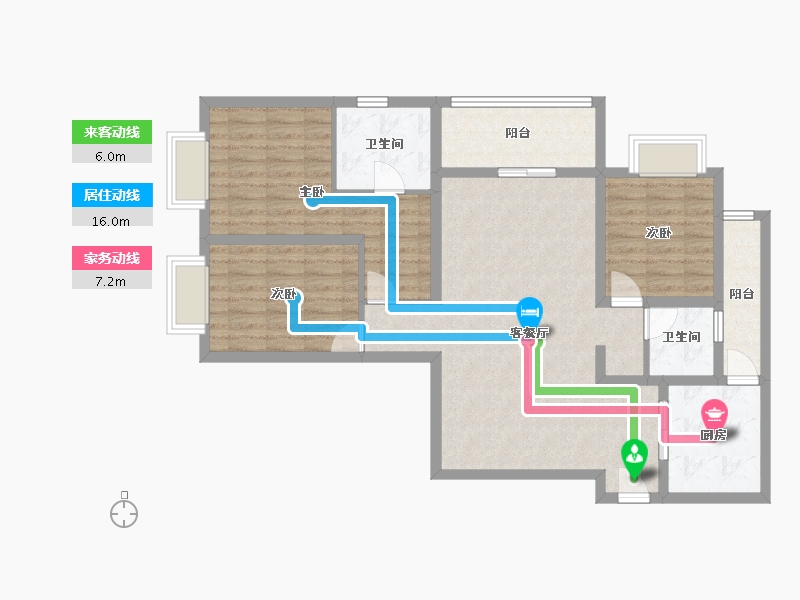 云南省-昆明市-润城八区-132.00-户型库-动静线