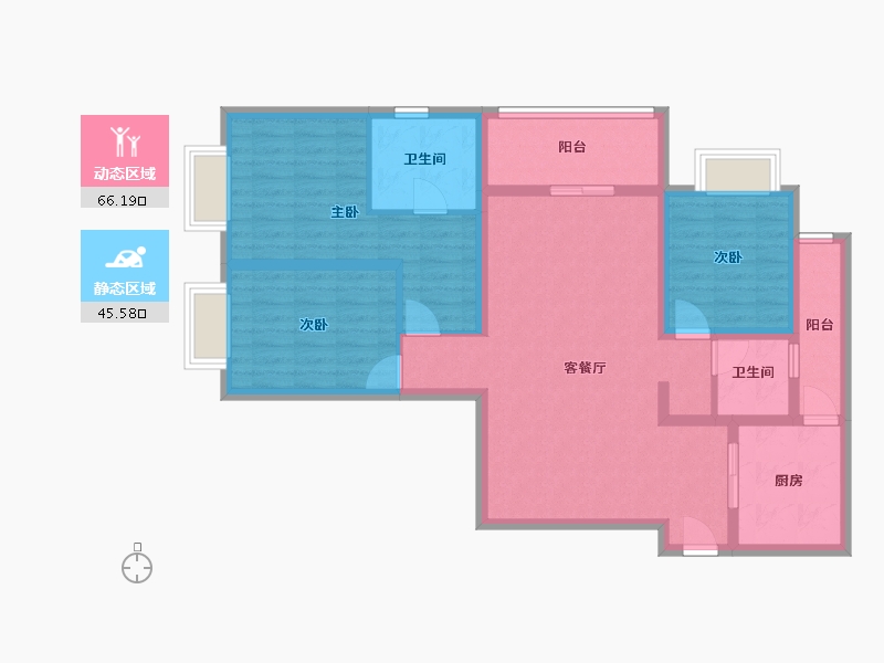 云南省-昆明市-润城八区-132.00-户型库-动静分区