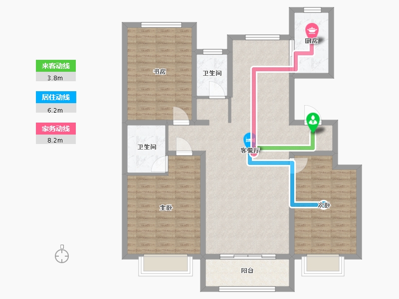 河北省-邢台市-中豪熙湖-110.22-户型库-动静线