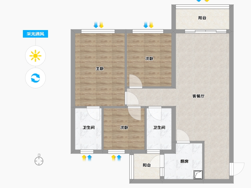 四川省-资阳市-简阳旭辉都会森林-79.00-户型库-采光通风