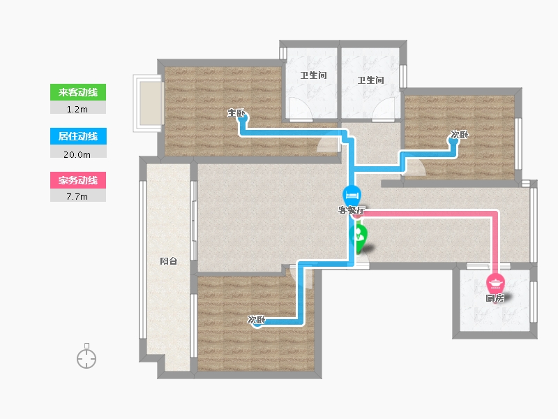 湖北省-随州市-天湖马德里-104.00-户型库-动静线