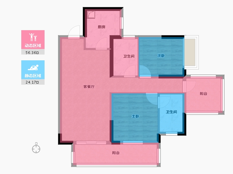 广西壮族自治区-南宁市-九熙府-65.00-户型库-动静分区