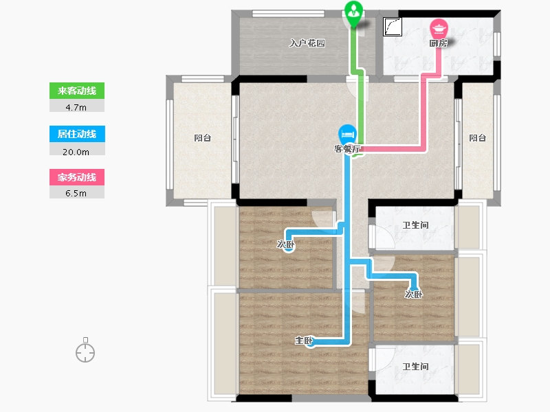 广东省-河源市-兴泰花园-106.60-户型库-动静线