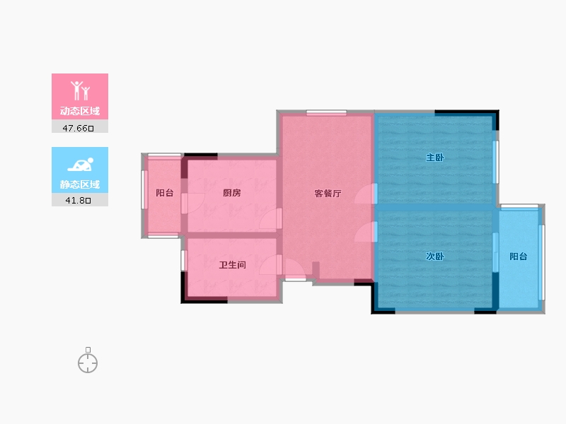 江苏省-南通市-公园佳苑-87.00-户型库-动静分区