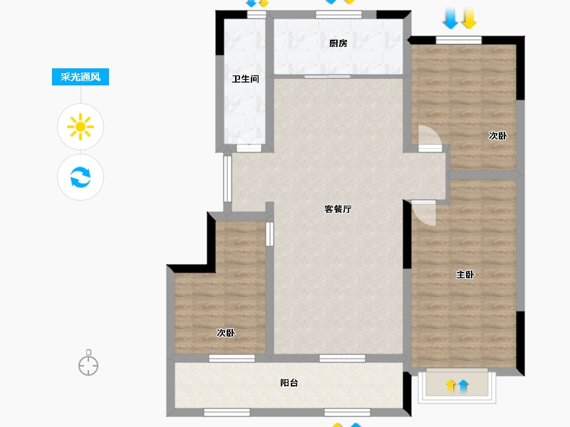 山东省-菏泽市-万城·中国院子-98.00-户型库-采光通风