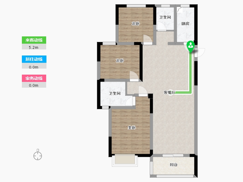 安徽省-六安市-舒城杭埠近郊统建安置房-106.00-户型库-动静线