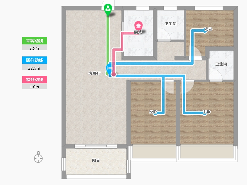 安徽省-宿州市-盛达新城-90.00-户型库-动静线