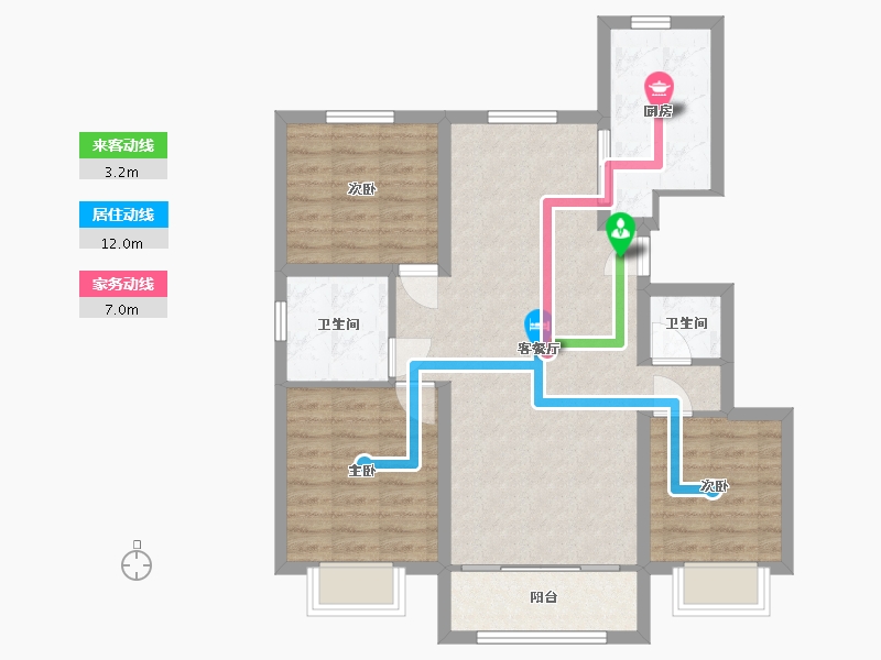 河北省-秦皇岛市-兴桐兴城-96.00-户型库-动静线