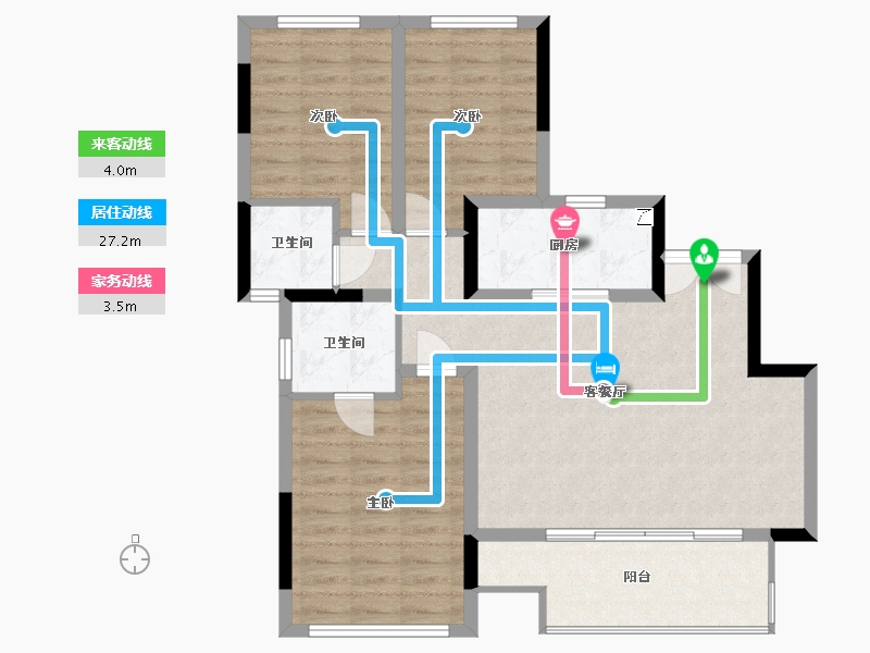 四川省-德阳市-金科·集美水岸-89.00-户型库-动静线