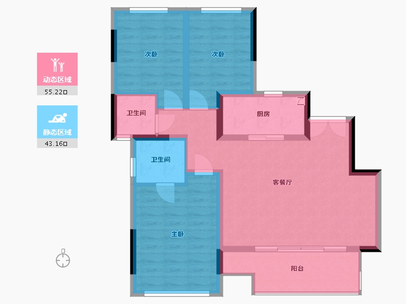 四川省-德阳市-金科·集美水岸-89.00-户型库-动静分区