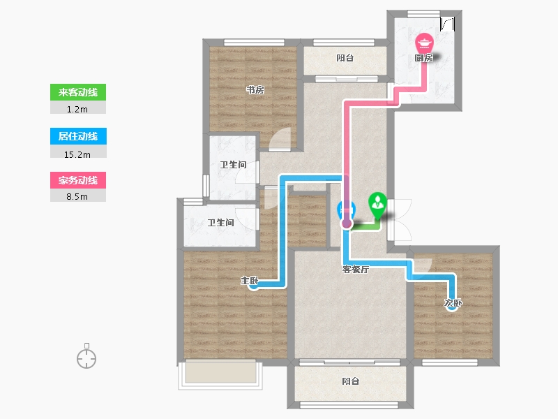 浙江省-衢州市-振兴家园-114.00-户型库-动静线